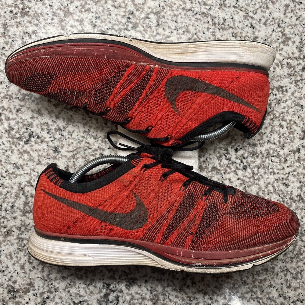 Nike Flyknit Trainer University Red/Black Men Size 10 [AH8396-601] Running Shoes